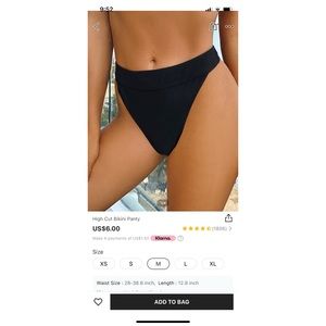 High cut bikini bottom